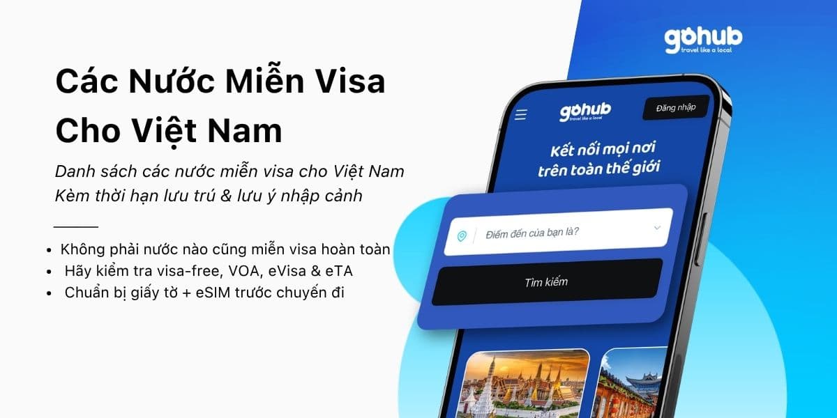 Các Nước Miễn Visa Cho Việt Nam 2026 – Danh Sách & Điều Kiện