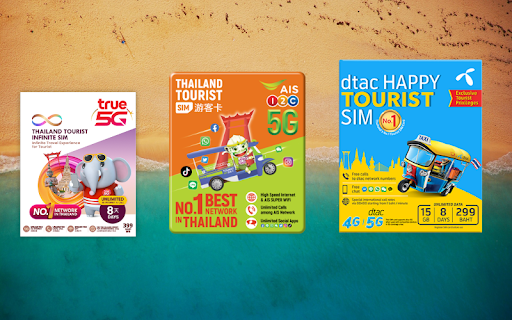 Tourist SIM của ba nhà mạng Thái Lan