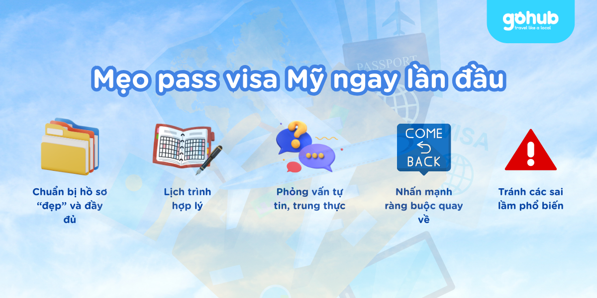 Mẹo pass visa Mỹ ngay lần đầu